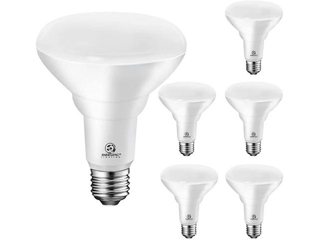 Energetic LED Recessed Light Bulbs BR30, 65W Equivalent, Dimmable, Cool White 4000K, Indoor Flood Lights for Recessed Cans, 6 Pack