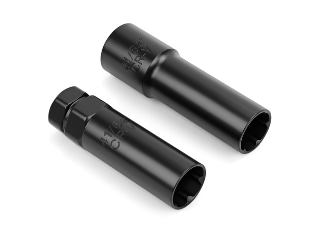 1/2' Drive and 3/4'&13/16' Hex Socket Set for 6 Spline Lug Nuts, 19mm and 21mm Outer Hexagon Wheel Lug Key fit M12x1.5,M12x1.25,1/2'-20 Small...