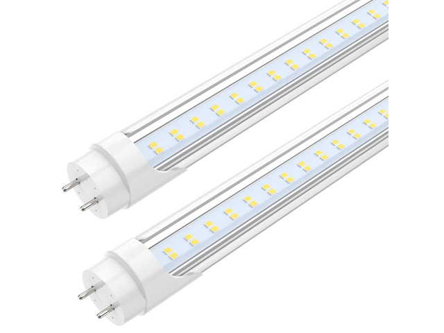 4FT LED T8 Type A+B Tube Lights, 24W(65W Equivalent), 3200LM, 6000K Single or Double End Powered, Plug and Play or Ballast Bypass, 4 Foot T10 T12...