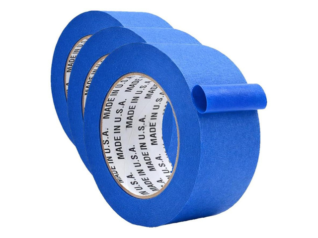 Made in USA Blue Painters Tape - 2 inch x 60 yds. Thick & Wide Masking Tape for Safe Wall Painting, Building, Remodeling, Labeling, Edge Finishing...