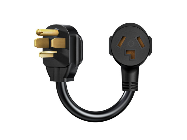 3 Prong to 4 Prong Dryer Plug Adapter Connects 3-Prong Old Dryer Plug to 4 Prong New Dryer Receptacle, NEMA 14-30P to 10-30R, 4-Prong Dryer Outlet...