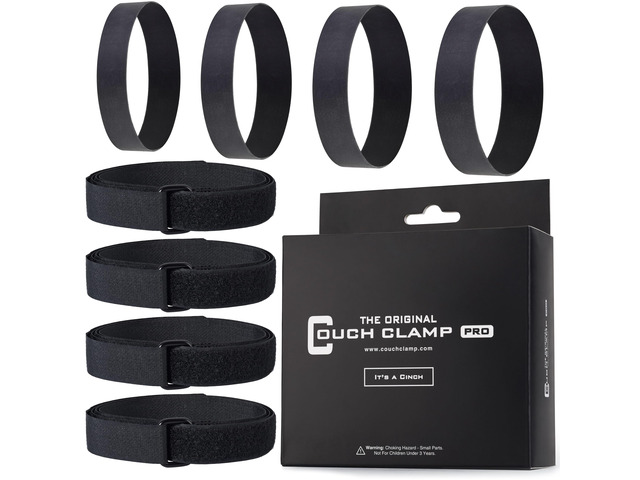 Pro Heavy Duty Connectors for Sliding Sofas (4 Pack) - Easy Install Strap & No Tools Required - Hook & Loop Cinch Straps- Universal Fit Ideal for 3...