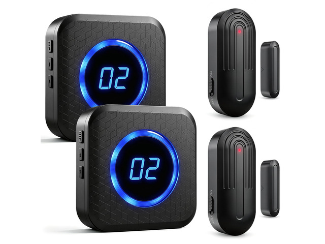 Door Chime, Know Which Door Opened, Home & Business Entry Chime Door Sensor Chime for Store/Office, Door-Open Alerts for Kids & Elderly, 600 Ft...