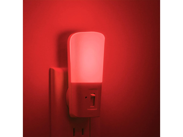 Red Light Night Light Plug in, Dimmable LED Night Lights 2 Pack Dusk to Dawn Sensor, Sleep Aid Red, 0-80LM Adjustable Brightness Red Nightlight for...