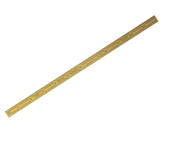 12'/300mm TiN Coated Metal Ruler, Flexible, English & Metric MADE IN USA, Fully Hardened Steel, Titanium Nitride Coating, Etched, Extreme Scratch...