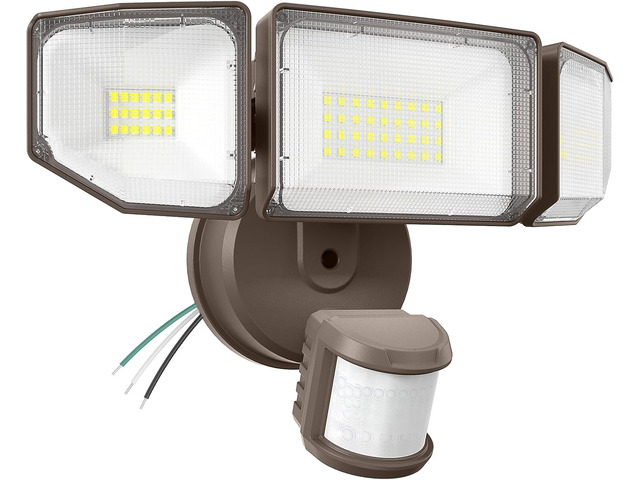 85W LED Security Lights Motion Sensor Light Outdoor, 8500LM Dusk to Dawn, IP65 Waterproof, 6500K, 3 Head Motion Detected Flood Light, Floodlight...