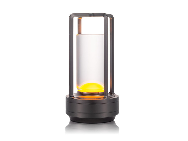 Rechargeable Cordless Small Metal Table Lamp, Stepless Dimming, 3-Color Grey2600mAh Battery, Portable LED Desk Light, Cute, Suitable for...