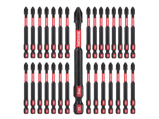 Impact Tough #2 Phillips 3 in. Insert Driver Bits,30Pack Bulk PH2 Screwdriver Bits Set