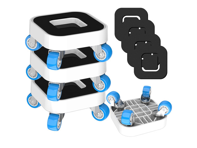 New Upgrade Furniture Movers with Wheels: with 360° 1.25in Wheels & Groove Furniture Sliders for Hardwood Floors - Furniture Dolly for Moving Heavy...
