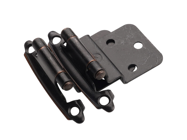 3/8' Inset Cabinet Hinges Bronze (30 Pair -60 Pcs) Oil Rubbed Bronze Offset Self Closing Cabinet Hinges for Kitchen Cabinets w/Bumpers & Upgraded...