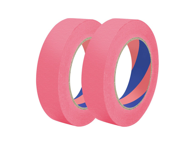 Painters Tape, 1 inch x 55 Yards x 2 Rolls Pink Painters Masking Tape for Indoor and Outdoor Use, Medium Adhesive Paint Tape for DIY Crafts, Arts,...