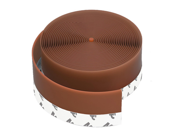 Weather Stripping Door Seal 1.8in Brown Windproof Sealing Strip for Door Thickened Silicone, Strong Adhesive, Maximum Coverage for Sealing Wide...