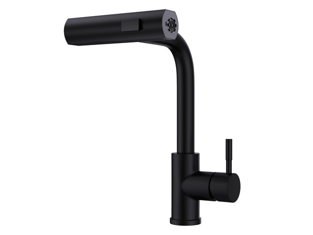 Kitchen Faucet with Pull Down Sprayer Waterfall Design Matte Black Finish, Modern Single Handle, SUS 304 Steel, 3 Spray Modes, 360 Degree Swivel,...
