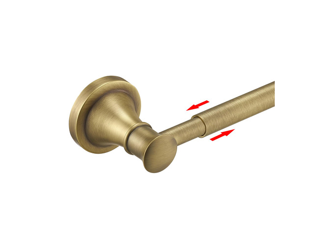 Towel Racks for Bathroom Wall Mounted Bath Towel Bar Antique Brass Adjustable 16-26 In, Wall Mounted Towel Holder, Stainless Steel, Rustproof,...