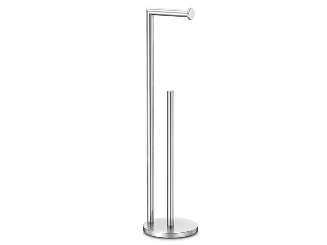 Toilet Paper Holder Stand, Rustproof Bathroom Free Standing, Brushed Nickel Stainless Steel Toilet Paper Holder,Toilet Paper Roll Holder for 4...