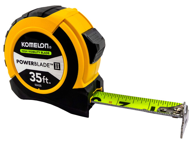 52435; 35' x 1.06' Powerblade II Tape Measure, ABS Case, Black/Yellow, Small