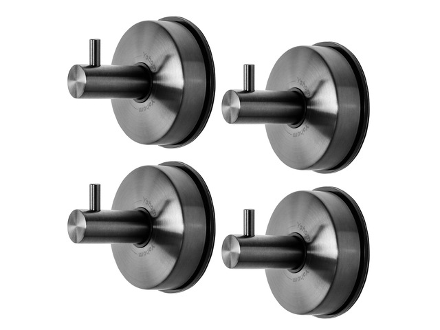 Suction Cup Hooks Shower Towel Holder Stainless Steel Vacuum Bathroom Shower Hook Suction Towel Rack Kitchen Organizer for Bathrobe Loofah...
