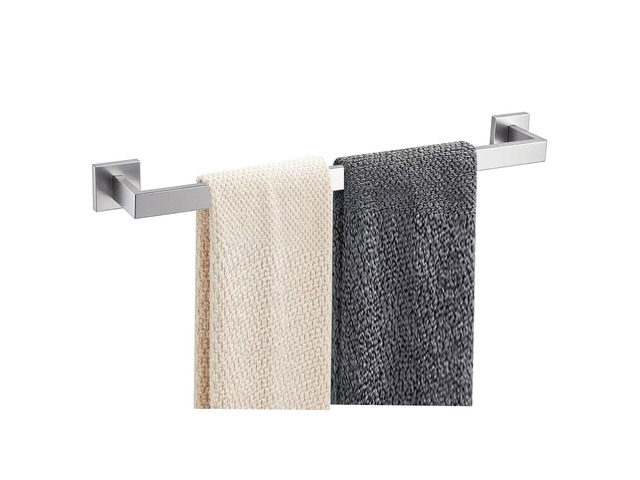 Towel Bar - 23.6 Inch Bathroom Towel Holder - Brushed Nickel Stainless Steel Towel Racks for Bathroom Wall Mounted, Towel Rod for Bathroom Wall
