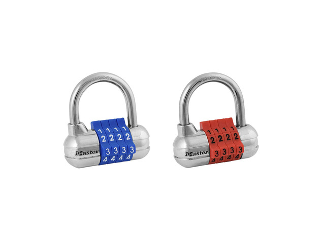 Combination Padlock, Resettable, Indoor Lock, 2-Pack 1523EC2 Strong, Durable Locker Lock; Aluminum and Steel Gym Lock, Indoor Resettable Padlock,...