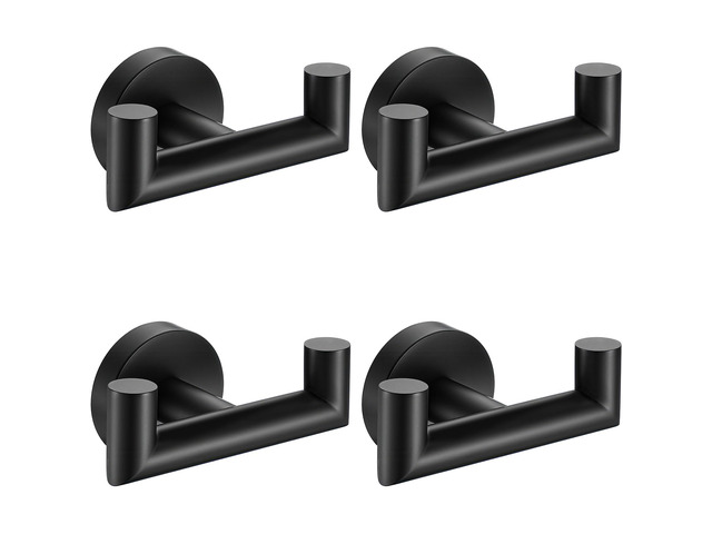 Towel Hooks for Bathrooms,Towel Hook for Kitchen Bathroom,SUS304 Stainless Steel Coat Hook,Heavy Duty Double Holder Robe Hooks for Hanging...
