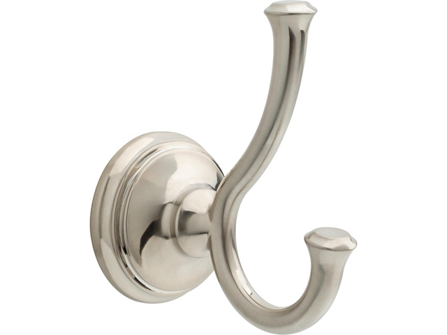 Double Towel Hook for Bathroom or Kitchen Brilliance Stainless Steel Cassidy Accessories