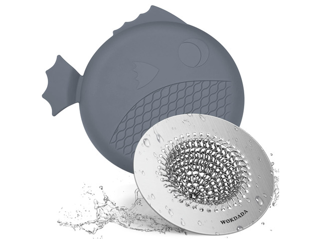 Reversible Sink Drain Strainer & Kitchen Sink Stopper Set, Anti-Clog Fast Drainage, Easy Flip Cleaning, 2-in-1 Stopper Design, Leak-Resistant Seal,...