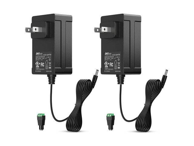 DC 24V 30W Power Supply 2 Pack, LED Power Adapters, Lighting Transformers,Input AC 100-240V UL-Listed,Class 2 Converter for Low Voltage Lighting