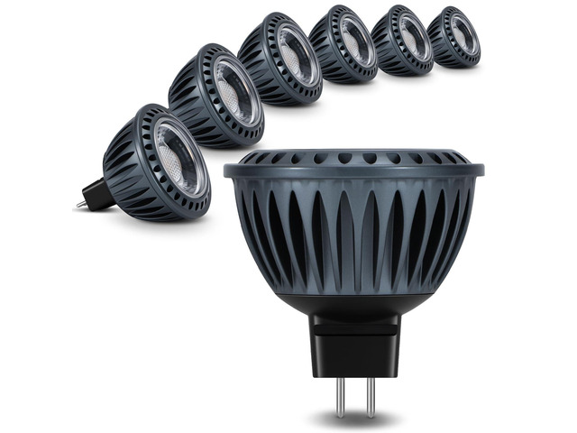 MR16 LED Light Blub, 5W 4000K Netural White 450 Lumens Dimmable, Aluminum Housing, Low Voltage 12V Input,GU5.3 bi-pin Light Bulbs for Landscape...