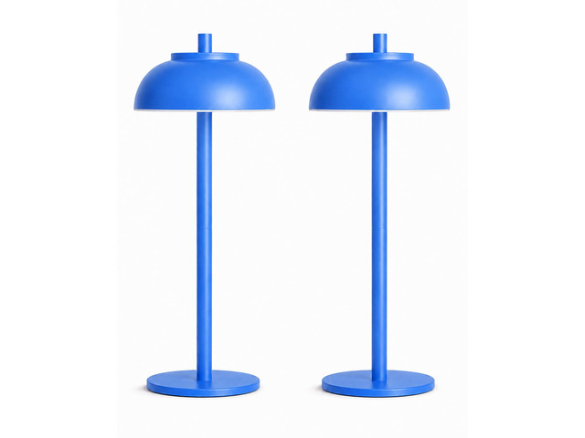 Blue Cordless Table Lamps, Rechargeable LED Touch Lamp, 2 Pack Waterproof, 5000mAh Battery, Touch Dimming, Wireless Table Lamps for Outdoor Patio,...