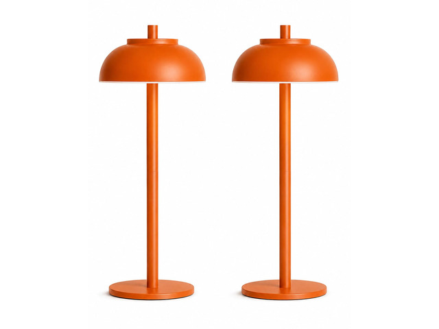 Orange Cordless Table Lamps, Rechargeable LED Touch Lamp, 2 Pack Waterproof, 5000mAh Battery, Touch Dimming, Wireless Table Lamps for Outdoor...
