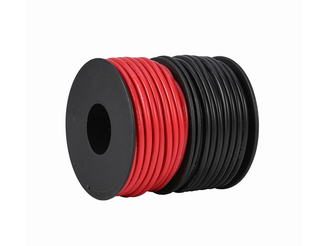 18 AWG Silicone Wire, 100 ft Red and Black Flexible Stranded Tinned Copper Hookup Wire, 600V High Temperature, For Automotive, RC, Battery, LED and...