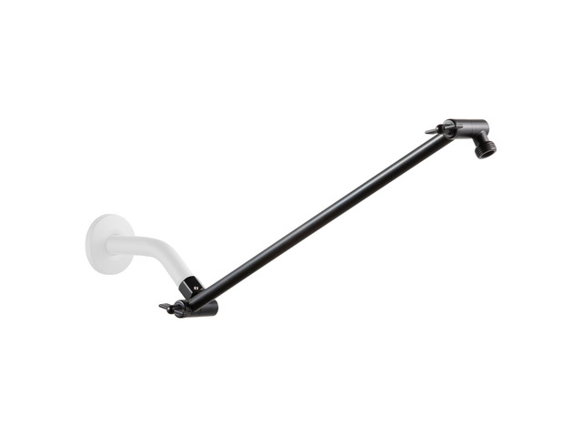 Shower Head Extension Arm, 16 in Shower Extension Arm with Locking Nut, Adjustable Height and Angle Shower Arm Extender, Universal G1/2 Connector...
