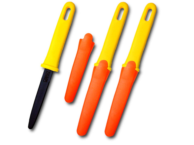 Cardboard Cutter with Sheath - 7.5' Box Opener Utility Knife with Non-Stick Coated Blade for Breaking Down Boxes & Opening Packages - Made in...
