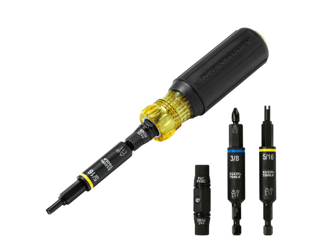 32527HD KNECT 11-in-1 HVAC Multi-Bit Screwdriver / Nut Driver, Impact Rated with Phillips, Slotted, Square, and Schrader Bits
