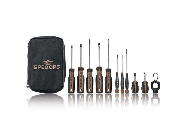 Tools Screwdriver Set for Professional Construction & Jobsite Use, Phillips and Slotted Drivers with Magnetic Tips, 10-Piece