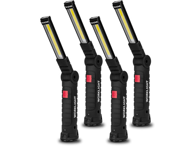 LED Rechargeable Work Light for Mechanic with Magnetic Base Hook Tool Fathers Day Dad Gifts for Men Him Husband, Grill Light Inspection Flashlight...
