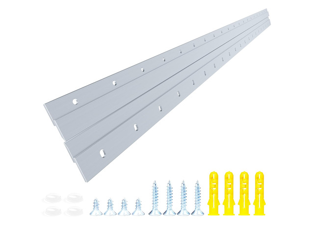 French Cleat Heavy Duty, Aluminum French Cleat, Headboard Wall Mounting Brackets with Screws, Heavy Mirror Mounting Hardware (42 Inch-1 Pair,...