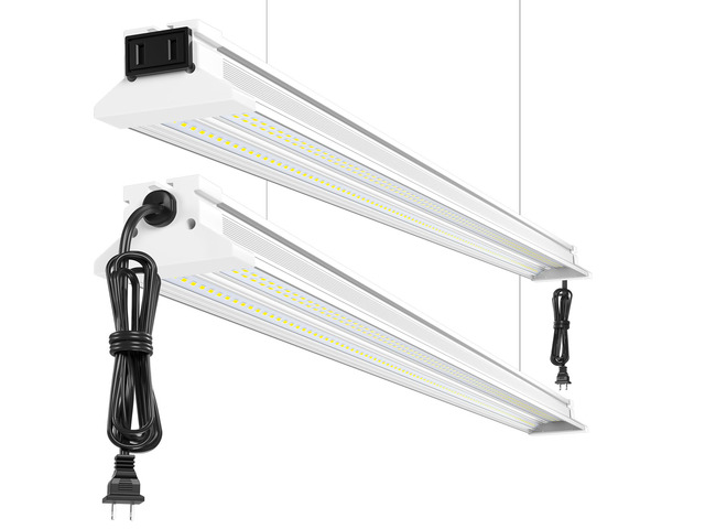 60W 4 Foot Led Shop Lights 2Pack Linkable Ceiling Or Hanging Mount for Shop Led Shop Lights 4FT 5000K 9000lm 4' Led Ceiling Garage Lighting Light...