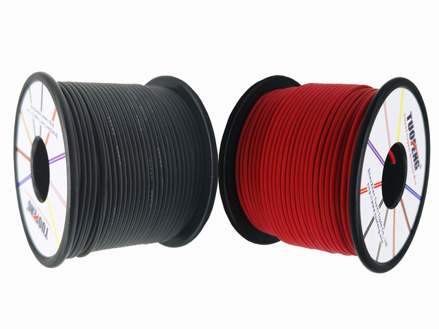 20 AWG Silicone Wire, 400 ft Red Black Tinned Copper Hookup Wire Flexible, Hook Up Cable