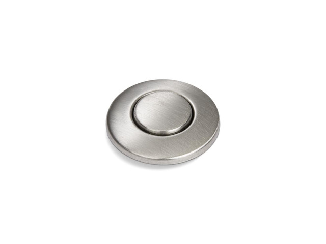 Air Switch Decorative Button for Dual Outlet Garbage Disposal Air Switch Kit, STC-SN, Satin Nickel