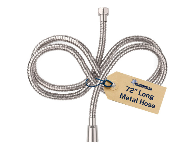 Solid Metal Shower Hose Attachment for Showerhead, Extra-Long 72-Inch Universal Replacement Hose for Hand held Shower, Brushed Nickel