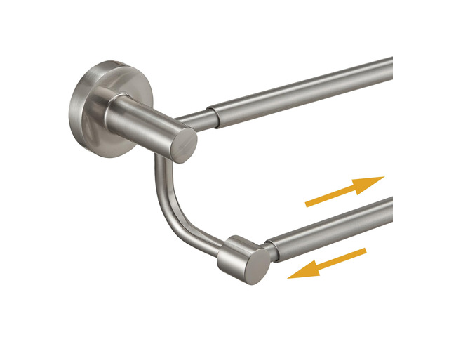 Double Towel Bar Towel Rack for Bathroom Wall Mounted Brushed Nickel Adjustable 16-26 In,Wall Mounted Towel Holder, Stainless Steel, Rustproof,...