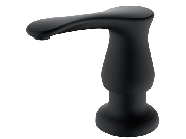 Built in Soap Dispenser for Kitchen Sink with Bottle, Matte Black Mattle Black Kitchen Sink Soap Dispenser Pump with 17 OZ Bottle, Lotion...