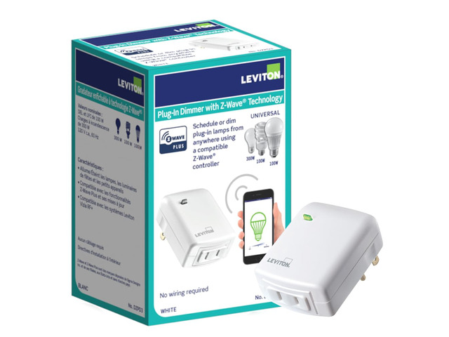 Decora Smart Plug-in Dimmer with Z-Wave Technology, 1-Pack, DZPD3-2BW, White