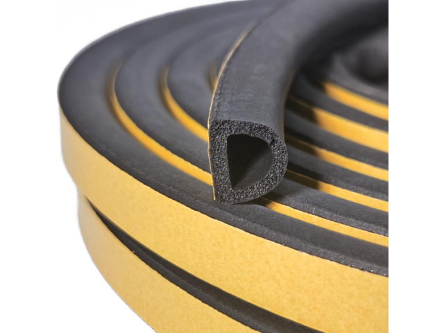 Weather Stripping Seal Strip for Doors/Windows 18 Feet, Self-Adhesive Backing Seals Large Gap (from 5/16 inch to 15/32 inch), Easy Cut to Size
