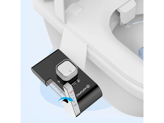 Bidet with Single Finger Water Pressure Control, Self Cleaning Hygienic Dual Nozzle (Feminine/Rear Wash), Non-Electric Bidet Attachment for Toilet...