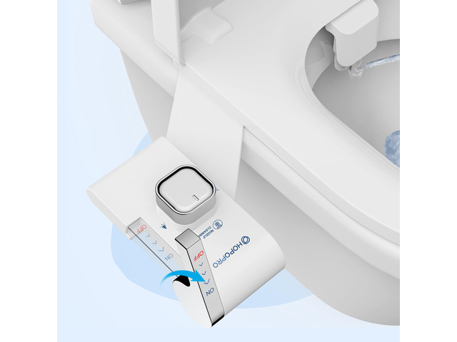 Bidet with Single Finger Water Pressure Control, Self Cleaning Hygienic Dual Nozzle (Feminine/Rear Wash), Non-Electric Bidet Attachment for Toilet...