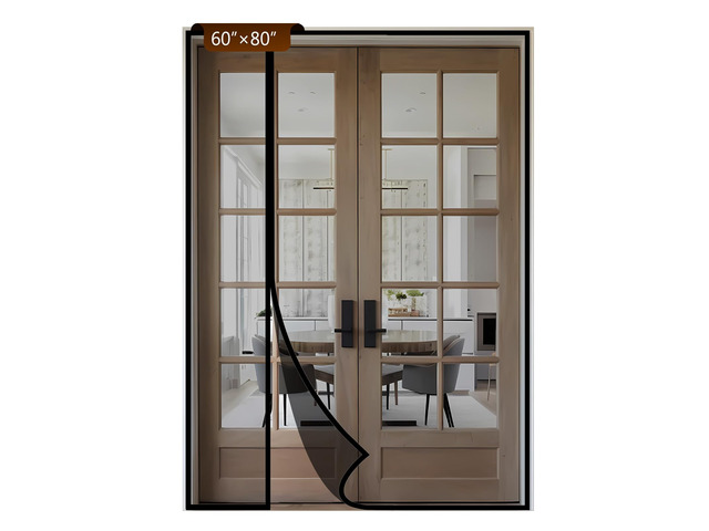 Reversible Side Opening Magnetic Screen Door for Sliding & French Doors,Upgraded PETG Mesh Anti-Tearing, Heavy Duty & Strong Magnetic, Pet and Kid...