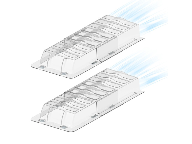 Sideways Magnetic Vent Extender for Under Furniture, Floor Vent Deflector Fits Floor Register Air Vents 3' - 6' Wide (2PCS)