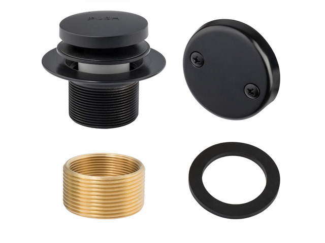 Tip-Toe Bathtub Drains Trim Set with Two-Hole Overflow Faceplate, Replacement Bath Drain Trim Kit with 2-Hole Overflow Faceplate and Universal...